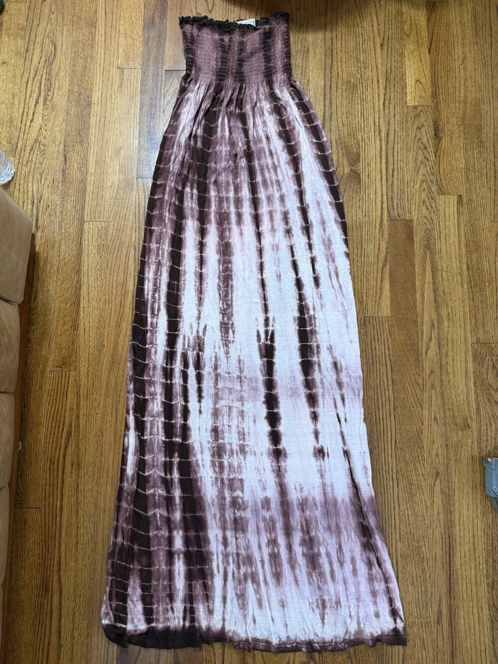 Pink Rose Premium Quality Tie Dye Smocked Tube Maxi Dress Size M C18